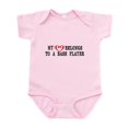 thumbnail image 1 of CafePress - My Heart Belongs To A Bass Player Body Suit - Baby Light Bodysuit, Size Newborn - 24 Months, 1 of 4