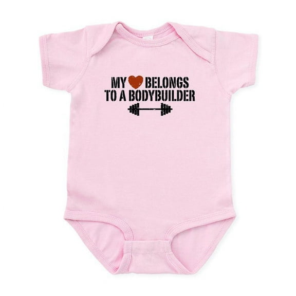 CafePress - My Heart Belongs To A Bodybuilder Infant Bodysuit - Baby Light Bodysuit, Size Newborn - 24 Months