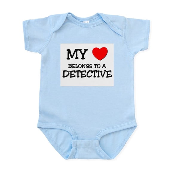 CafePress - My Heart Belongs To A DETECTIVE Infant Bodysuit - Baby Light Bodysuit, Size Newborn - 24 Months