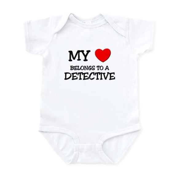 CafePress - My Heart Belongs To A DETECTIVE Infant Bodysuit - Baby Light Bodysuit, Size Newborn - 24 Months