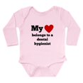 thumbnail image 1 of CafePress - My Heart Belongs To A Dental Hygienist Body Suit - Long Sleeve Cotton Baby Bodysuit, 1 of 4