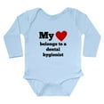 thumbnail image 1 of CafePress - My Heart Belongs To A Dental Hygienist Body Suit - Long Sleeve Cotton Baby Bodysuit, 1 of 4
