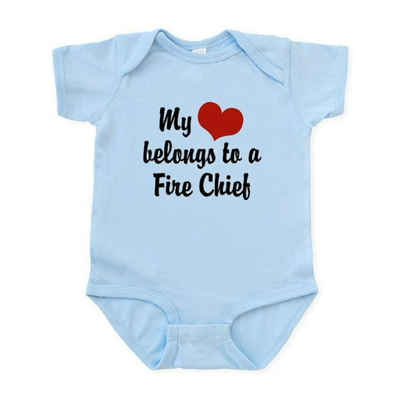CafePress - My Heart Belongs To A Fire Chief Infant Bodysuit - Baby Light Bodysuit, Size Newborn - 24 Months