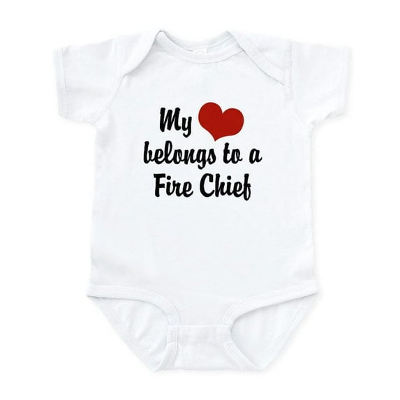 CafePress - My Heart Belongs To A Fire Chief Infant Bodysuit - Baby Light Bodysuit, Size Newborn - 24 Months