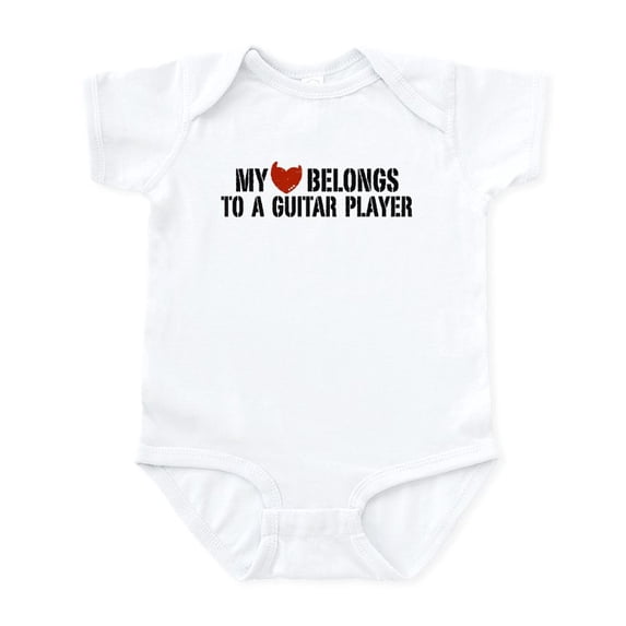 CafePress - My Heart Belongs To A Guitar Player Infant Bodysui - Baby Light Bodysuit, Size Newborn - 24 Months