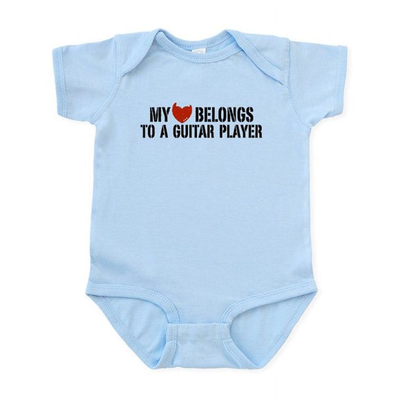 CafePress - My Heart Belongs To A Guitar Player Infant Bodysui - Baby Light Bodysuit, Size Newborn - 24 Months