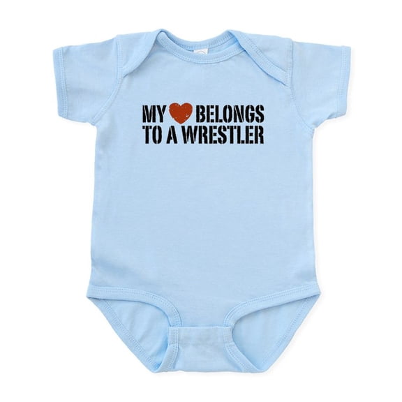CafePress - My Heart Belongs To A Wrestler Infant Bodysuit - Baby Light Bodysuit, Size Newborn - 24 Months