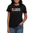 thumbnail image 1 of CafePress - My Heart Belongs To A Wrestler Women's Dark T Shir - Women's Traditional Fit Dark T-Shirt, 1 of 4
