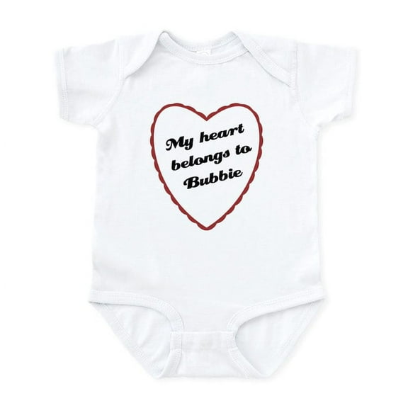 CafePress - My Heart Belongs To Bubbie Baby Onesie - Baby Light Bodysuit, Size Newborn - 24 Months