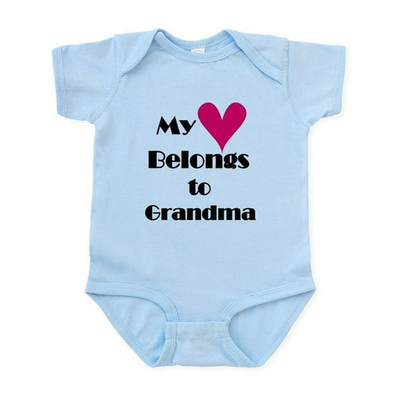CafePress - My Heart Belongs To Grandma Infant Bodysuit - Baby Light Bodysuit, Size Newborn - 24 Months