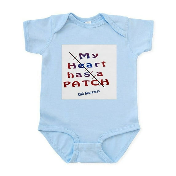 CafePress - My Heart Has A Patch Body Suit - Baby Light Bodysuit, Size Newborn - 24 Months