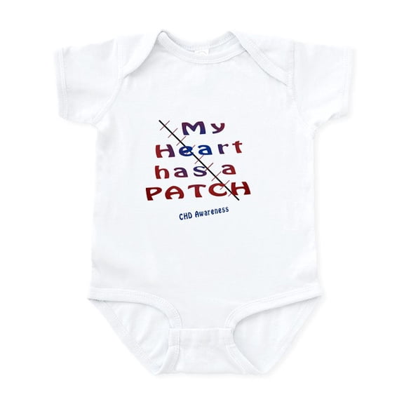 CafePress - My Heart Has A Patch Body Suit - Baby Light Bodysuit, Size Newborn - 24 Months