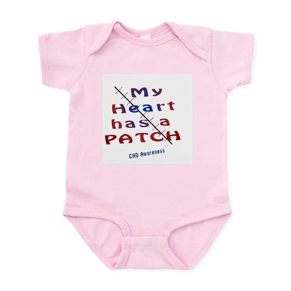 CafePress - My Heart Has A Patch Body Suit - Baby Light Bodysuit, Size Newborn - 24 Months