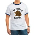 thumbnail image 1 of CafePress - My Hobby Is Sleeping Chill Grizzly Bear Men's Ringer T Shirt - 100% Cotton Ringed T-Shirt, 1 of 4