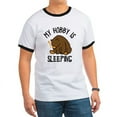 thumbnail image 1 of CafePress - My Hobby Is Sleeping Chill Grizzly Bear Men's Ringer T Shirt - 100% Cotton Ringed T-Shirt, 1 of 4