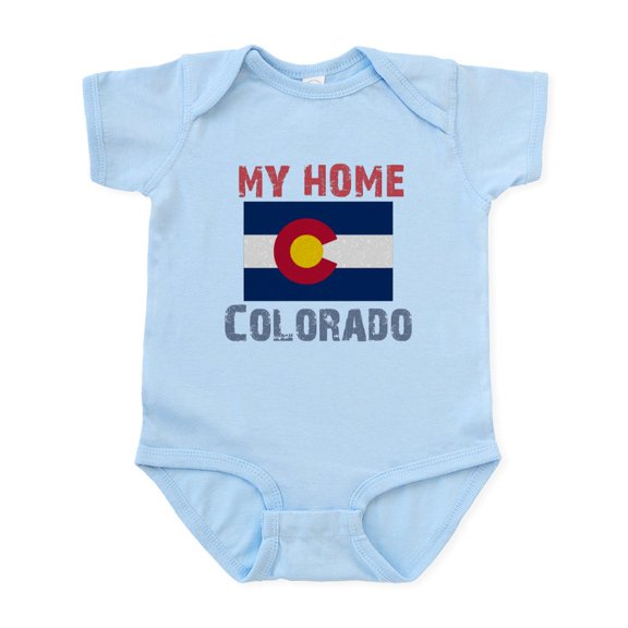 CafePress - My Home Colorado Vintage Styl Infant Bodysuit - Baby Light Bodysuit, Size Newborn - 24 Months