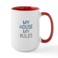 thumbnail image 1 of CafePress - My House My Rules Mugs - 15 oz Ceramic Large White Novelty Mug, 1 of 4