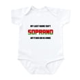 thumbnail image 1 of CafePress - My Last Name Isn't Soprano Infant Bodysuit - Baby Light Bodysuit, Size Newborn - 24 Months, 1 of 4