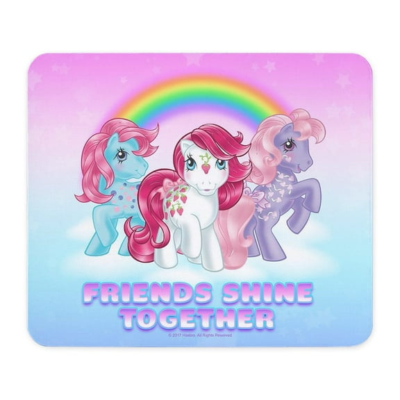 CafePress - My Little Pony Retro Friends Shine Toget Mousepad - Non-slip Rubber Mousepad, Gaming Mouse Pad