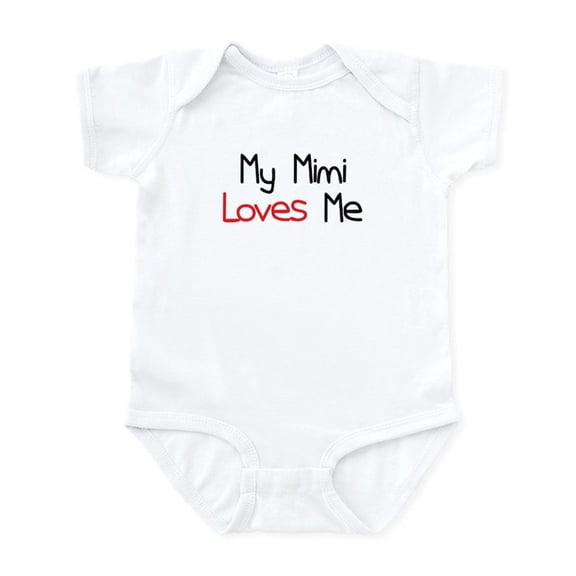 CafePress - My Mimi Loves Me Infant Bodysuit - Baby Light Bodysuit, Size Newborn - 24 Months