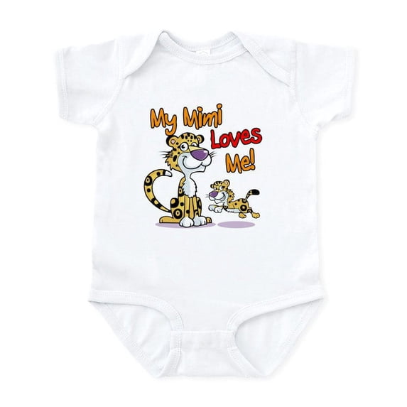 CafePress - My Mimi Loves Me Leopard Infant Bodysuit - Baby Light Bodysuit, Size Newborn - 24 Months