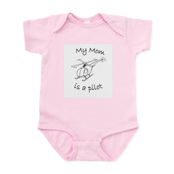 CafePress - My Mom Is A Pilot Helicopter Infant Bodysuit - Baby Light Bodysuit, Size Newborn - 24 Months