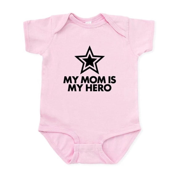 CafePress - My Mom Is My Hero Infant Bodysuit - Baby Light Bodysuit, Size Newborn - 24 Months