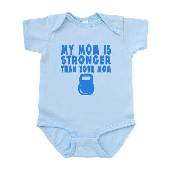 CafePress - My Mom Is Stronger Than Your Mom Body Suit - Baby Light Bodysuit, Size Newborn - 24 Months