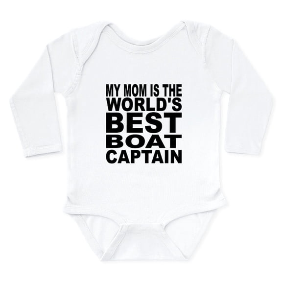 CafePress - My Mom Is The Worlds Best Boat Captain Body Suit - Long Sleeve Cotton Baby Bodysuit
