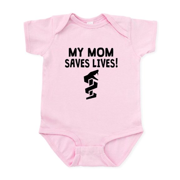 CafePress - My Mom Saves Lives Body Suit - Baby Light Bodysuit, Size Newborn - 24 Months