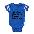 thumbnail image 1 of CafePress - My Mom Thinks Shes In Charge..Thats So Cute. - Cute Infant Baby Football Bodysuit, 1 of 3
