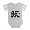 thumbnail image 1 of CafePress - My Mom Thinks Shes In Charge..Thats So Cute. - Cute Infant Baby Football Bodysuit, 1 of 3