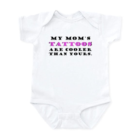 CafePress - My Mom's Tattoos Are Cooler.... Infant Bodysuit - Baby Light Bodysuit, Size Newborn - 24 Months