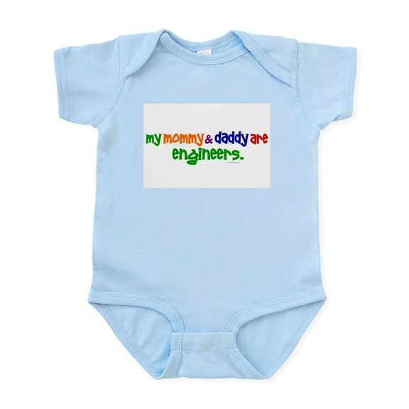 CafePress - My Mommy & Daddy Are Engineers Infant Bodysuit - Baby Light Bodysuit, Size Newborn - 24 Months