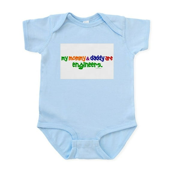 CafePress - My Mommy & Daddy Are Engineers Infant Bodysuit - Baby Light Bodysuit, Size Newborn - 24 Months