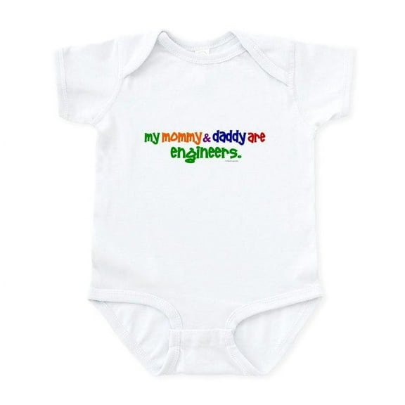 CafePress - My Mommy & Daddy Are Engineers Infant Bodysuit - Baby Light Bodysuit, Size Newborn - 24 Months