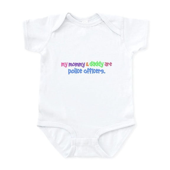 CafePress - My Mommy & Daddy Are Police Officers PA Infant Bod - Baby Light Bodysuit, Size Newborn - 24 Months