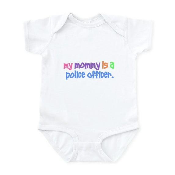 CafePress - My Mommy Is A Police Officer PASTEL Infant Bodysui - Baby Light Bodysuit, Size Newborn - 24 Months