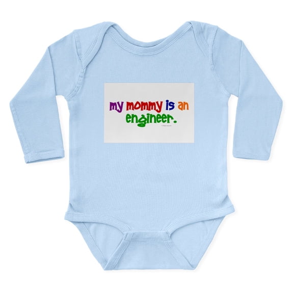 CafePress - My Mommy Is An Engineer (PRIMARY) Body Suit - Long Sleeve Cotton Baby Bodysuit