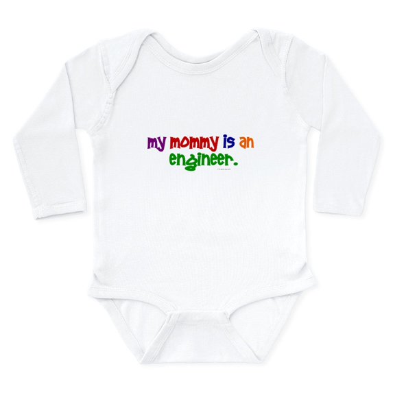 CafePress - My Mommy Is An Engineer (PRIMARY) Body Suit - Long Sleeve Cotton Baby Bodysuit