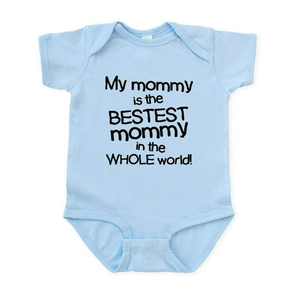 CafePress - My Mommy Is Bestest Infant Bodysuit - Baby Light Bodysuit, Size Newborn - 24 Months