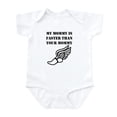 thumbnail image 1 of CafePress - My Mommy Is Faster Than Your Mommy Body Suit - Baby Light Bodysuit, Size Newborn - 24 Months, 1 of 4