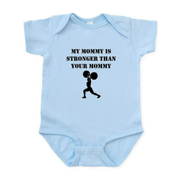 CafePress - My Mommy Is Stronger Than Your Mommy Body Suit - Baby Light Bodysuit, Size Newborn - 24 Months