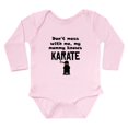 thumbnail image 1 of CafePress - My Mommy Knows Karate Body Suit - Long Sleeve Cotton Baby Bodysuit, 1 of 4
