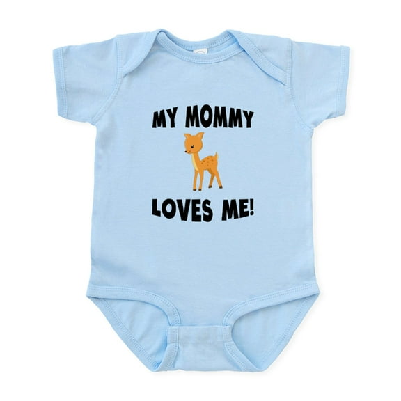 CafePress - My Mommy Loves Me Deer Body Suit - Baby Light Bodysuit, Size Newborn - 24 Months