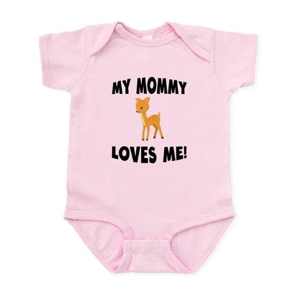 CafePress - My Mommy Loves Me Deer Body Suit - Baby Light Bodysuit, Size Newborn - 24 Months