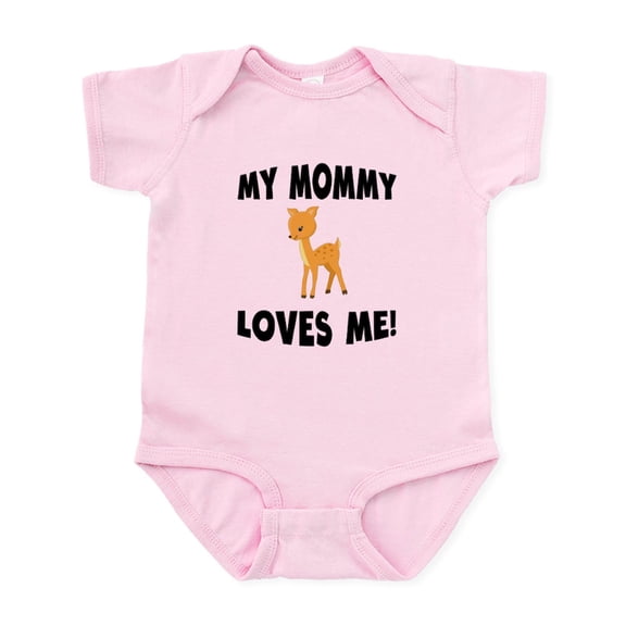 CafePress - My Mommy Loves Me Deer Body Suit - Baby Light Bodysuit, Size Newborn - 24 Months