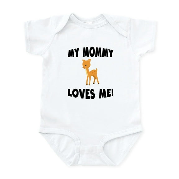 CafePress - My Mommy Loves Me Deer Body Suit - Baby Light Bodysuit, Size Newborn - 24 Months