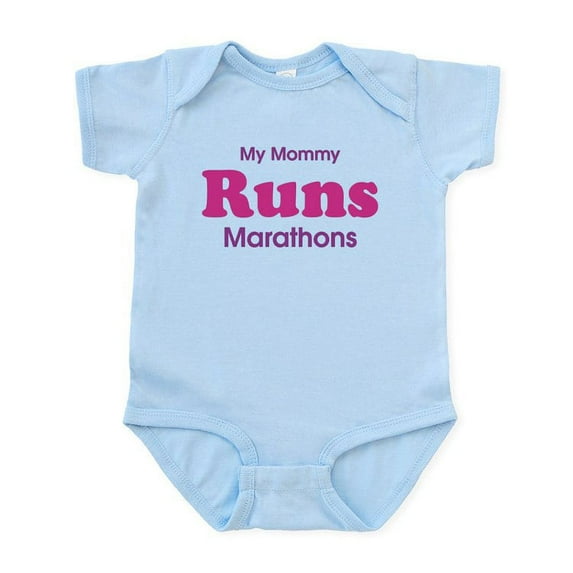CafePress - My Mommy Runs Marathons Infant Bodysuit - Baby Light Bodysuit, Size Newborn - 24 Months