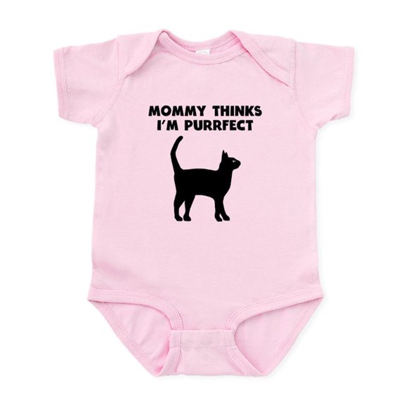 CafePress - My Mommy Thinks Im Purrfect Body Suit - Baby Light Bodysuit, Size Newborn - 24 Months